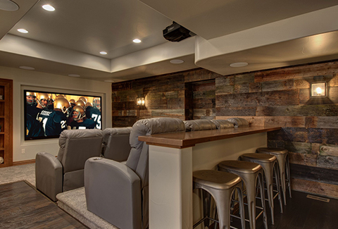 Home Theater Basement Design in Birmingham